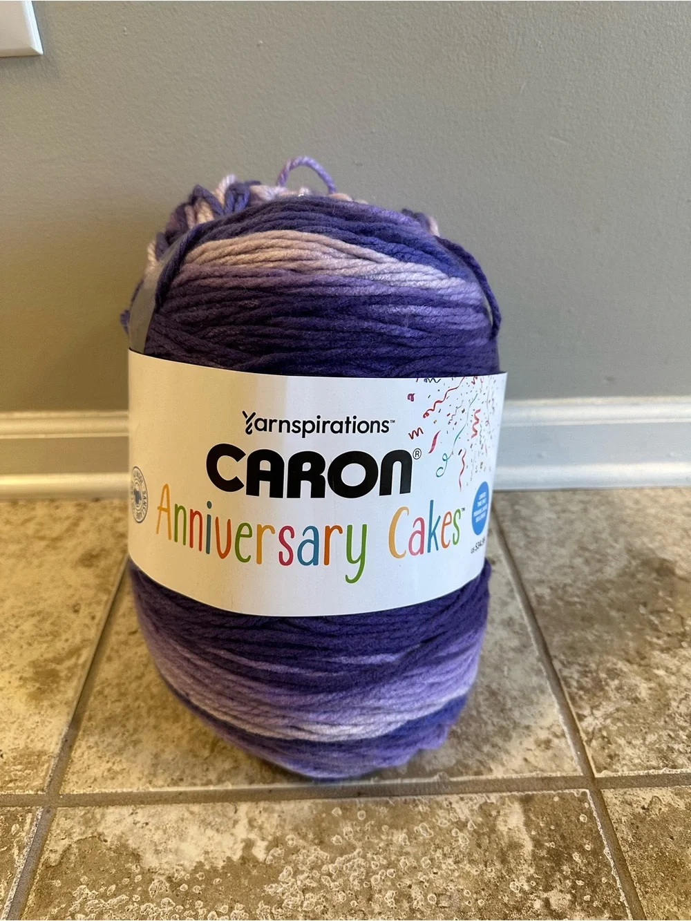 Caron Anniversary Cakes Grape Yarn 35.3 Oz. 1000g - Brand New